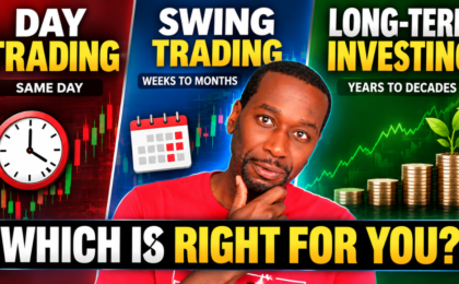 Different trading and investing approaches based on lifestyle, including day trading, swing trading, and long-term investing